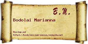 Bodolai Marianna névjegykártya